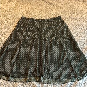 J. Jill green geometric patterned A-Line Skirt
